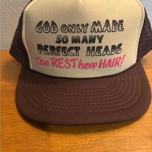 Vintage trucker hat with silly saying